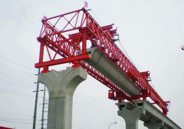 山東雙導梁架橋機現場使用案例